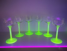 6 X Uranglas Weinglas Stengelglas