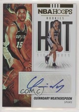 2019-20 Panini NBA Hoops Hot Signatures Rookies Quinndary Weatherspoon Auto 5ox