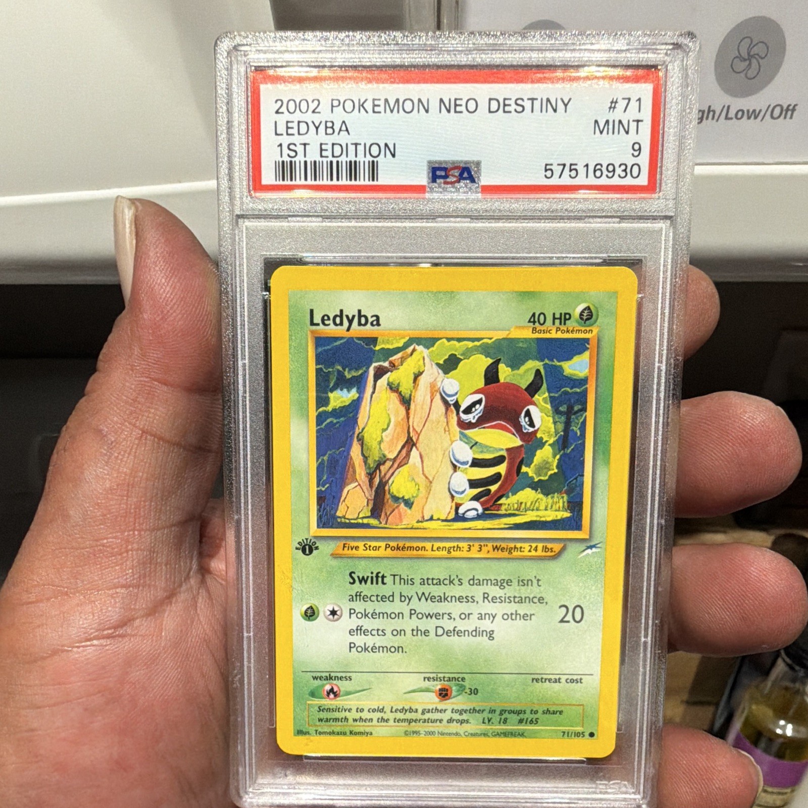 Wizards of the Coast Pokemon TCG Ledyba 71/105 Neo Destiny 1st Ed PSA 9 2002