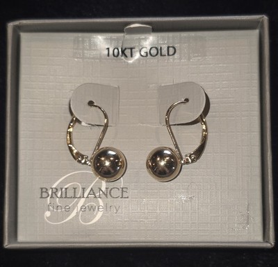 Set echte 10 K Gold 8 mm Kugel Ohrstecker brandneu in Box Damengeschenk 