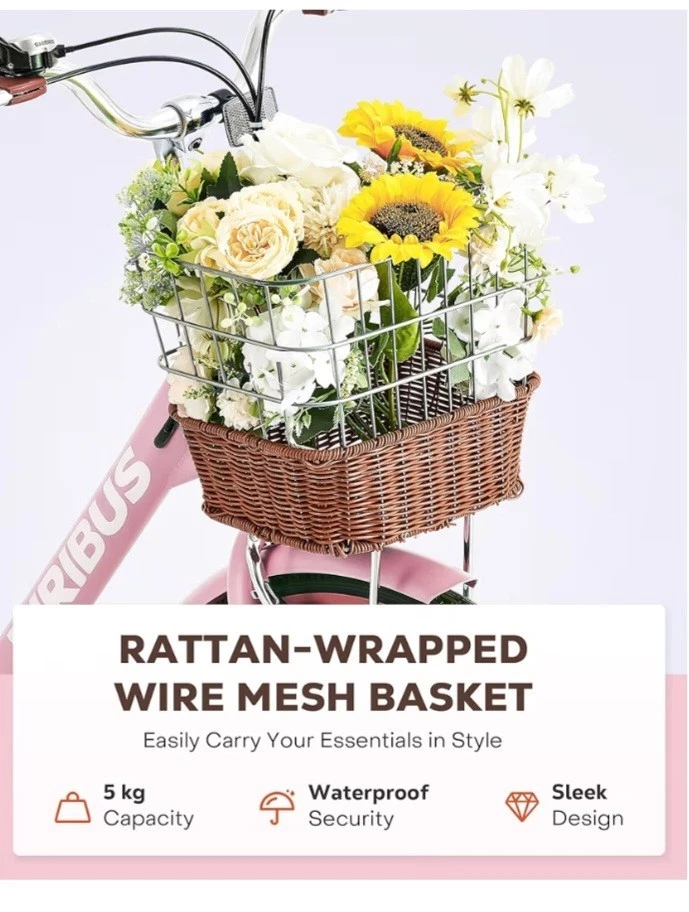 Viribus Damen Komfortrad 66 cm 7 Gang Fahrrad für Frauen Beach Cruiser Bike - Bild 3 von 4