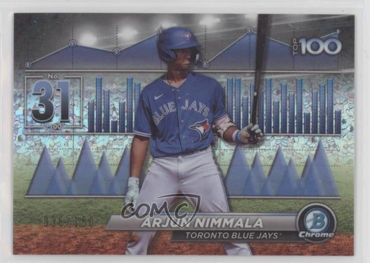 2024 Bowman Scouts Top 100 Mini-Diamond Refractor /150 Arjun Nimmala #BTP-31 0w3