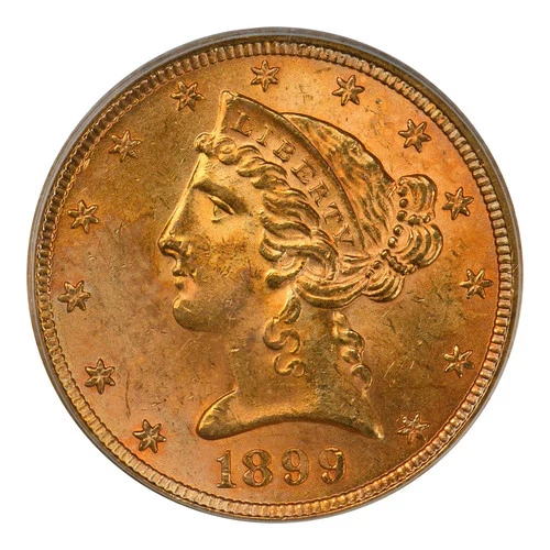 1899-P Liberty Half Eagle — photo from the most recent tracked eBay sale