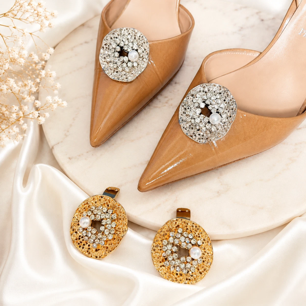 Gold Vintage Shoe Shoe Clips for sale | eBay display picture 2