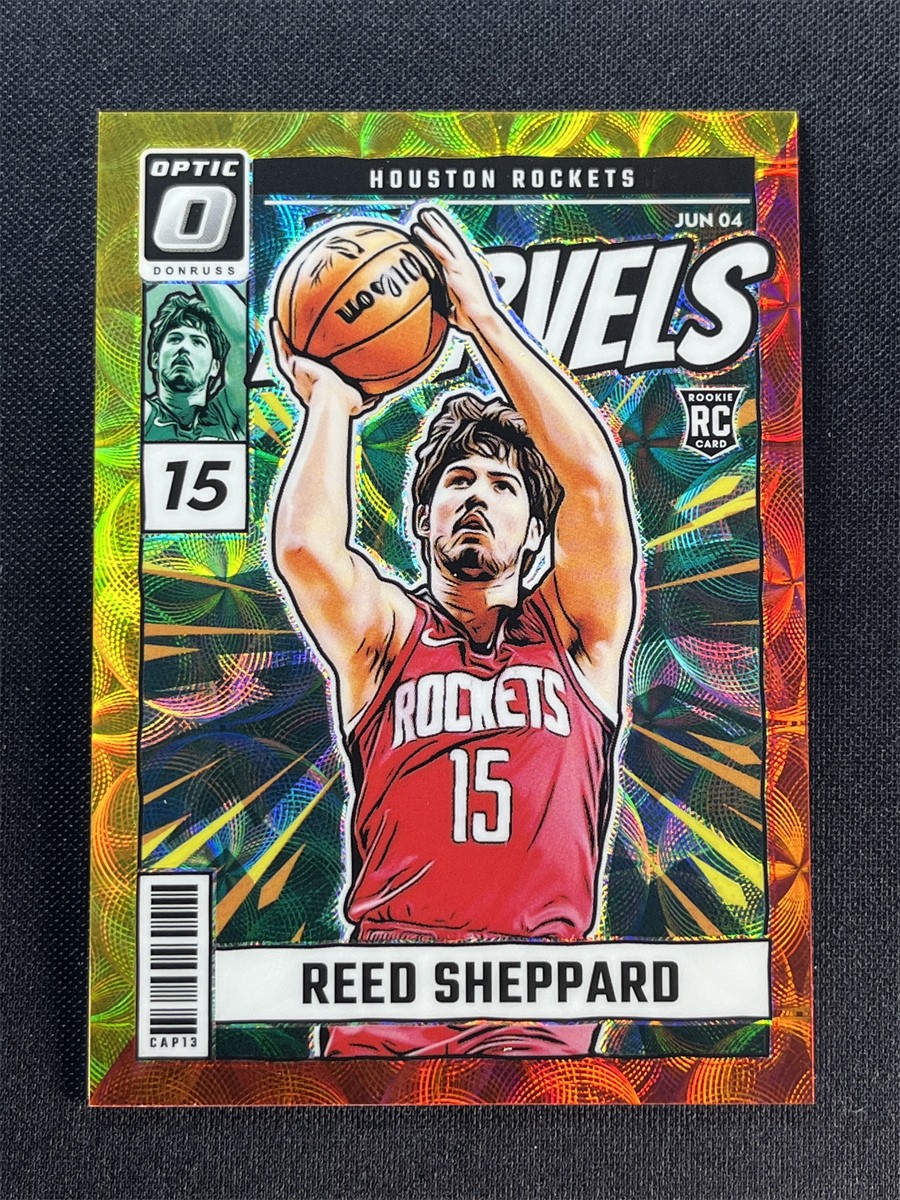 2024-25 Panini Donruss Optic Reed Sheppard #4 Red Gold Choice Net Marvels RC /99