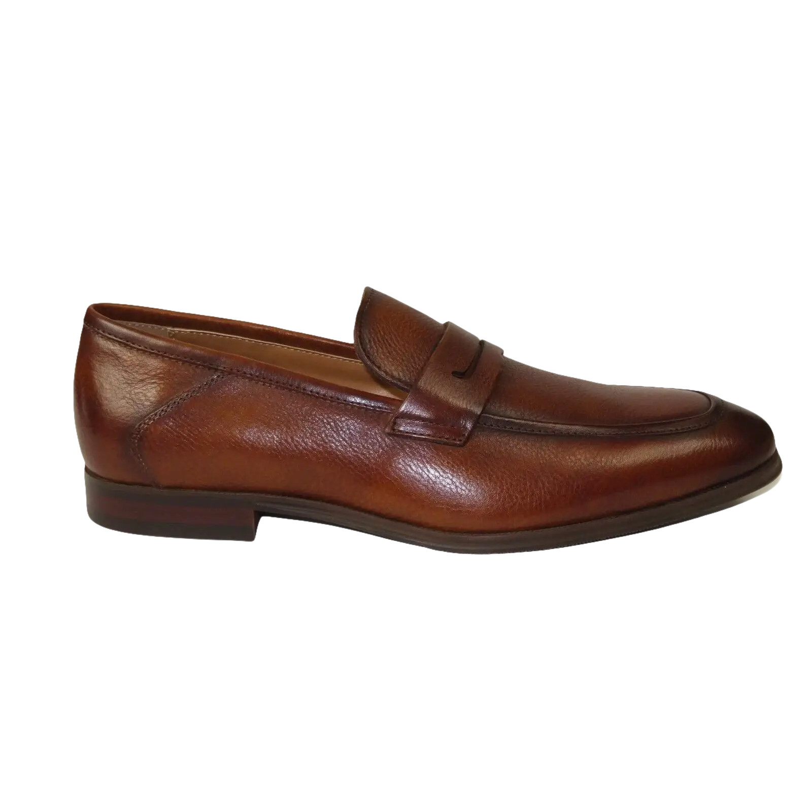 Steve Madden Acheron Brandy Men's Soft Leather Slip-On Penny Loafer Shoes image 8