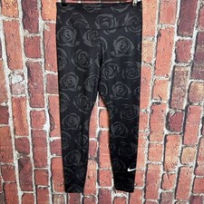 Womens Nike Dri-Fit Portland Thorns  Leggings Pants Black Grey Size Large