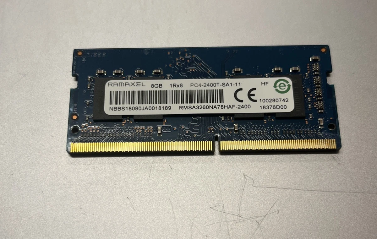 2x RAM Ramaxel 8 Go PC4-2400T DDR3L - Occasion En Bon état (Lot De 16 Go)