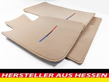 Premium Velours BEIGE Fu�matten STICK M-FARBEN f�r BMW 6er E64 Cabrio 2003-2010