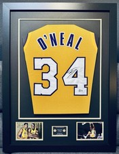 Shaquille O&lsquo;Neal signiertes Lakers Custom Jersey / NBA / Beckett / Frame