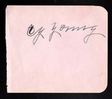 CY YOUNG SIGNED JSA CERTIFIED AUTHENTIC AUTOGRAPH ALBUM PAGE BASEBALL HOF RARE
