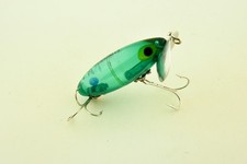 Vintage Arbogast Jitterbug Transparent Blue Antique FIshing Lure JJ12