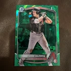 SLADE CALDWELL 2025 BOWMAN CHROME SAPPHIRE 1ST GREEN REFRACTOR 21/99