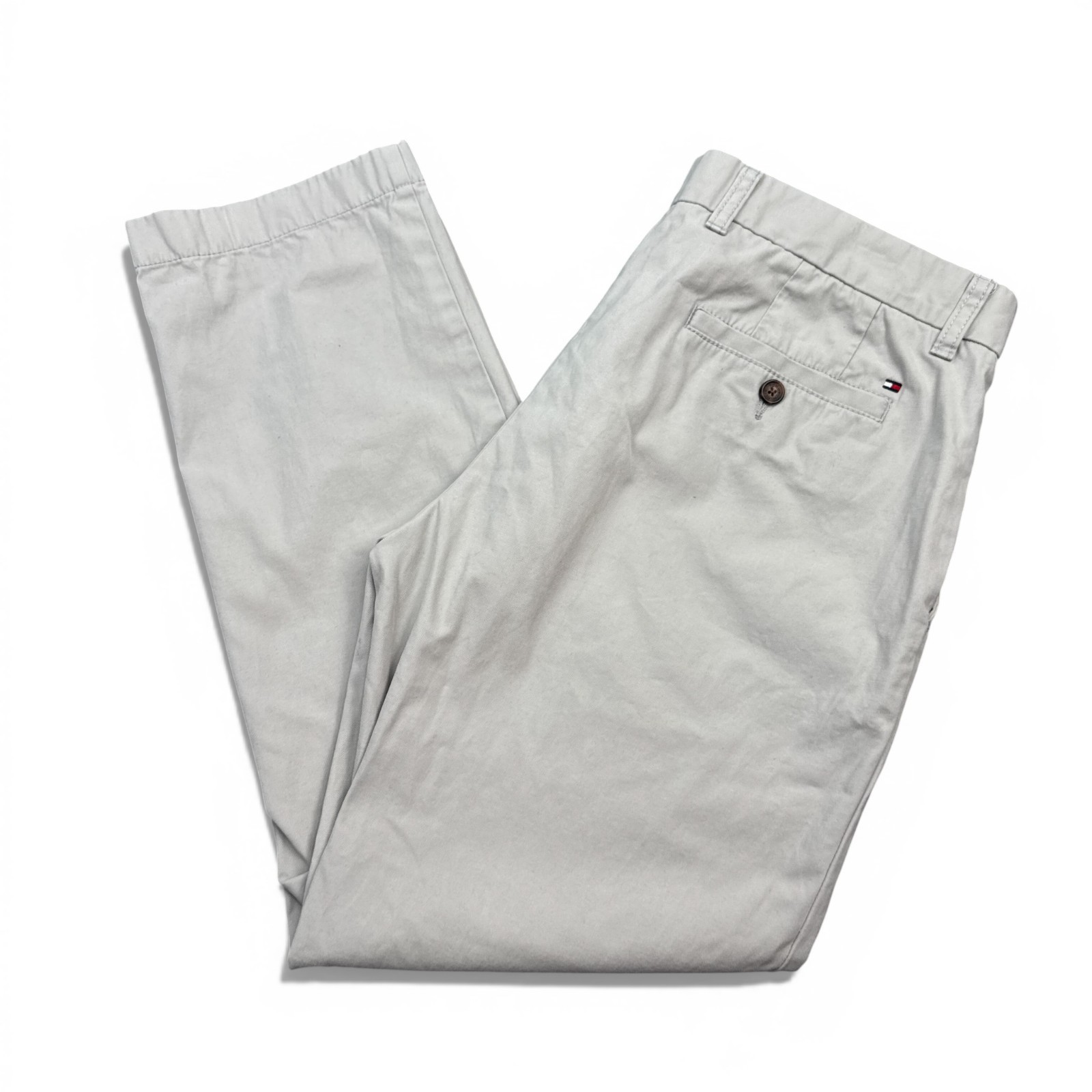 Tommy Hilfiger Tailored Fit Chino Pants Mens Size 34x30 Light Gray Casual