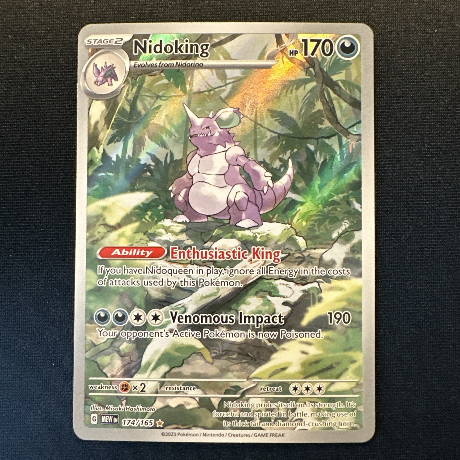 Pokémon TCG Nidoking Scarlet & Violet 151 IR.  174/165 NM.