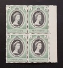 MONTSERRAT 1953 Elizabeth Coronation Sc 127. SG 136 QEII 2c BLOCK of 4 Mint NH 1 — photo 1