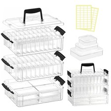 Bead Organizer 58 Pcs, 3-Tier Stackable Storage , and 3 Different Container S...