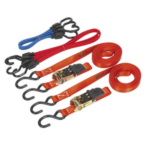 2 Sangles à Cliquet élastiques Pour Voiture,  Corde De Fixation Noire, Lot De 2