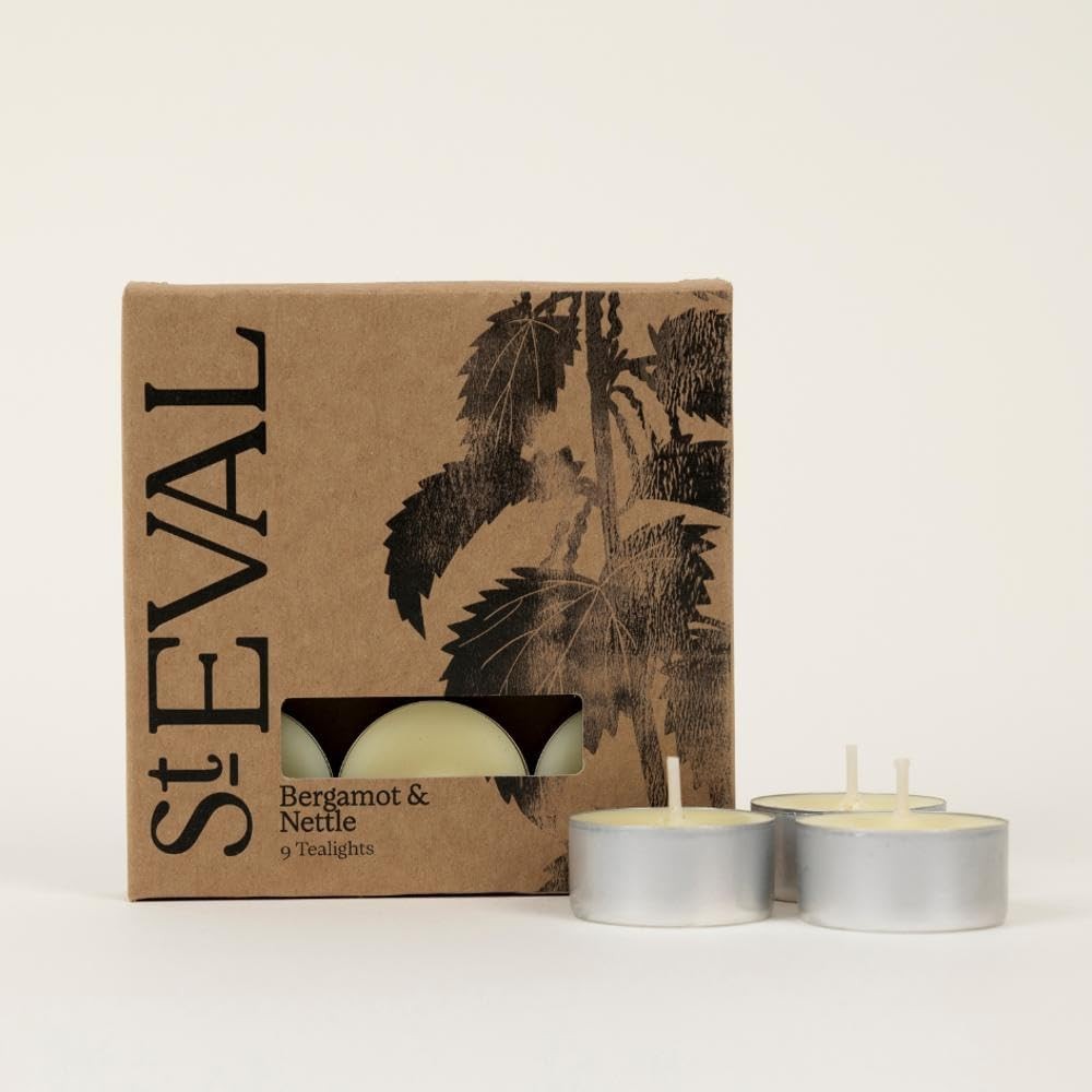 St Eval | Bergamot & Nettle Scented Tealights | Uplifting, Herbal Fragrance | M
