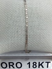 Bracciale in oro bianco 750 18 carati lungo cm 18,5 gram. 1,95 uomo ragazzo +225