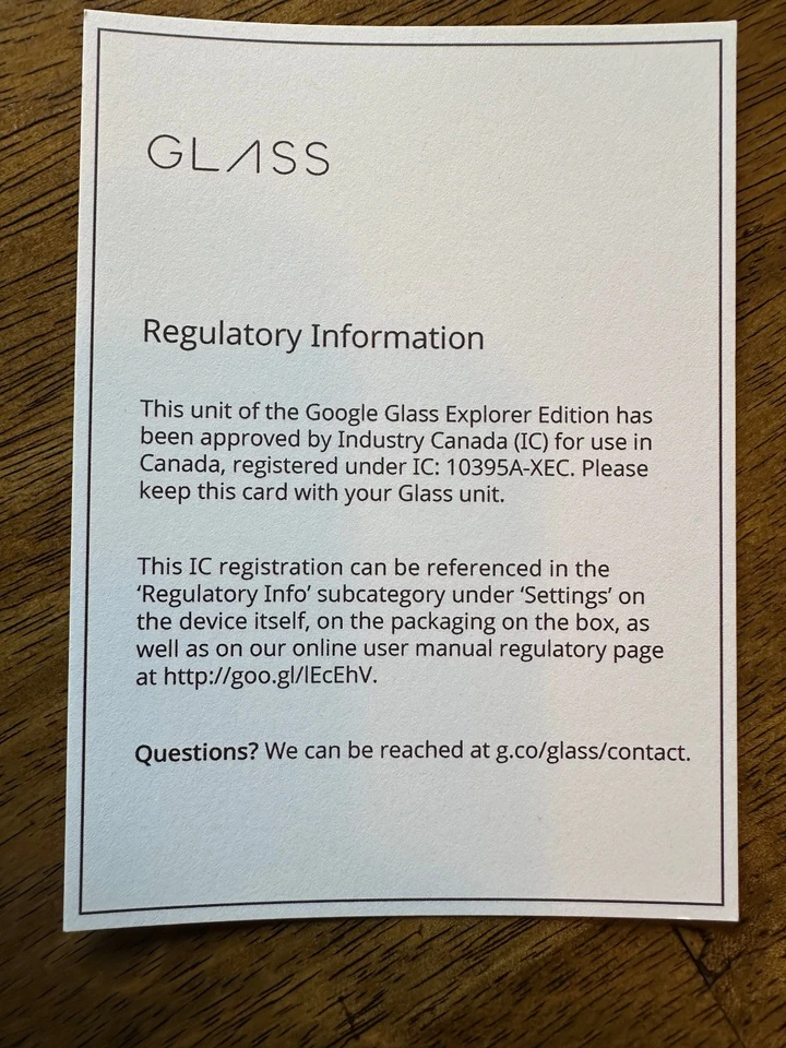 ALGODÓN NUEVO SIN ABRIR EN CAJA Google Glass Explorer Edition V3 XE-C KIT COMPLETO Foto 4 de 4