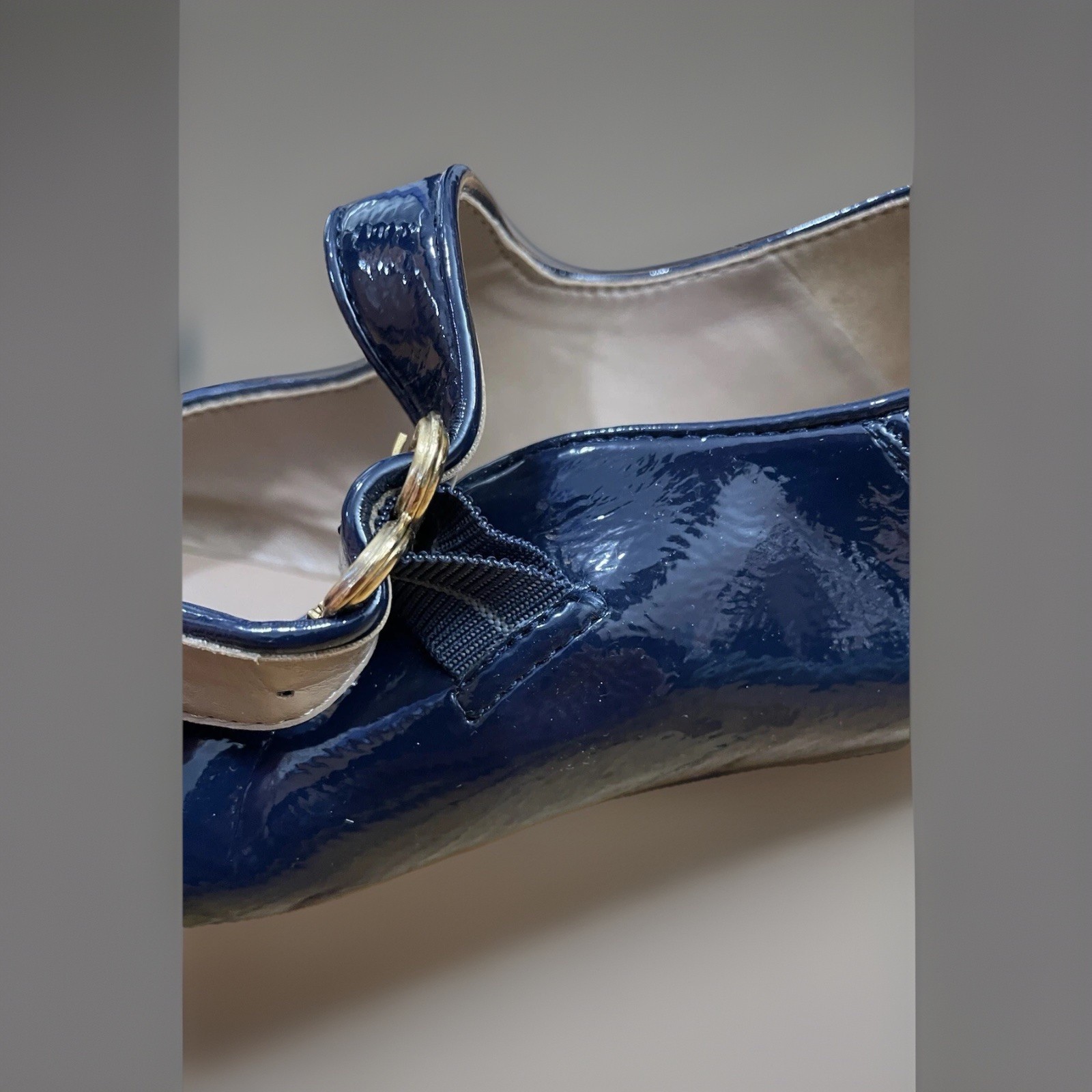 Sam Edelman Michaela Mary Jan Flat, 9.5 Patent Leather Navy image 2