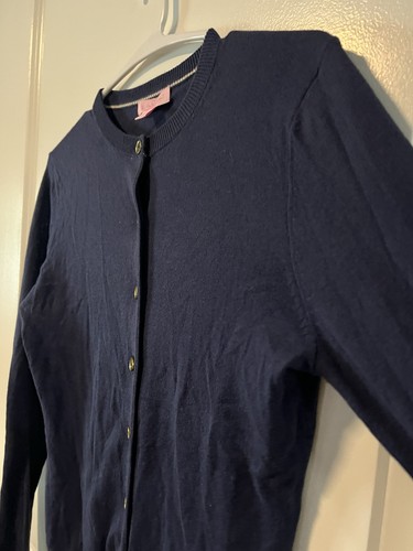 Lilly Pulitzer Classic Navy Knit Button Down Cardigan Sweater Sz S Excellent - Picture 8 of 18