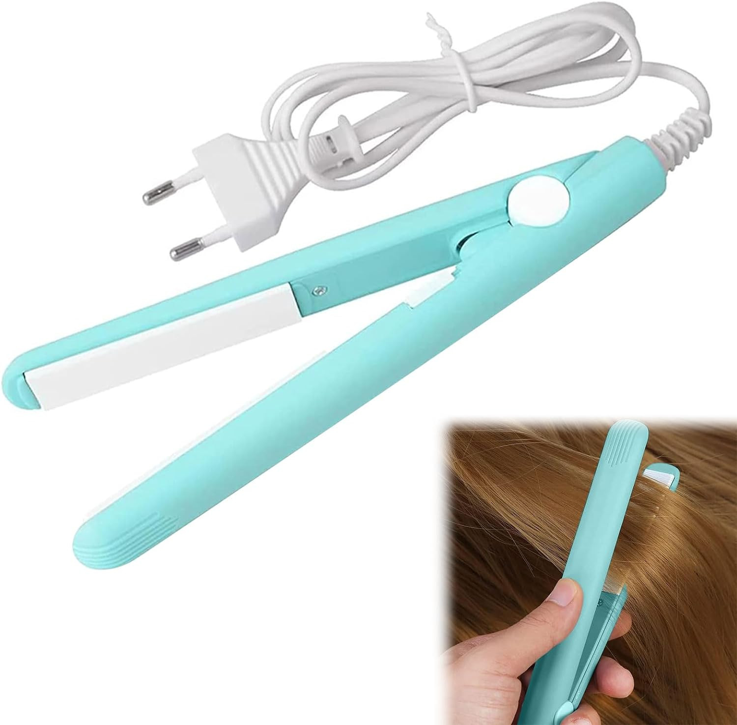 Basto Piastra per Capelli 2 in 1: Mini Styler per Viaggi e Ritocchi