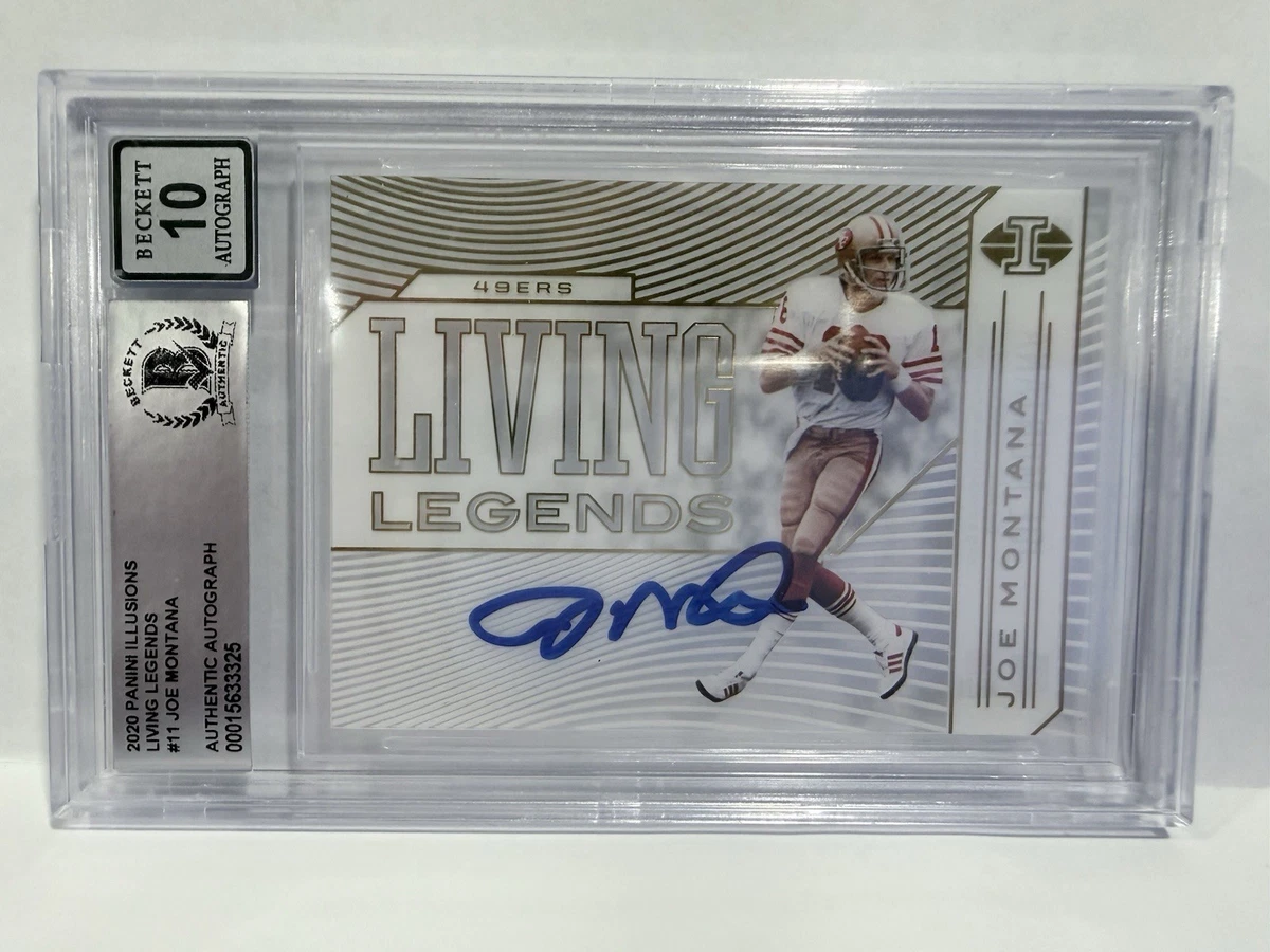 Panini Joe Montana Autographed Football Sports Trading Cards