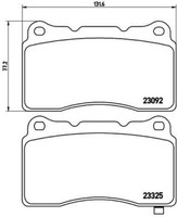 Bremsbelagsatz, Scheibenbremse P 54 039 Brembo FüR Honda Mitsubishi
