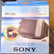 Sony Net MD Walkman Armband Case Nylon Black/Gray Model MDCASB3