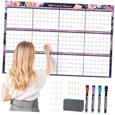 Wall Calendar 2026-2027 Large Dry Erase Calendar 32'' x 48'', Yearly