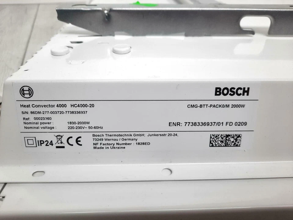 Riscaldamento a convettore BOSCH Heat Convector 4000 B-WARE - Immagine 2 di 4