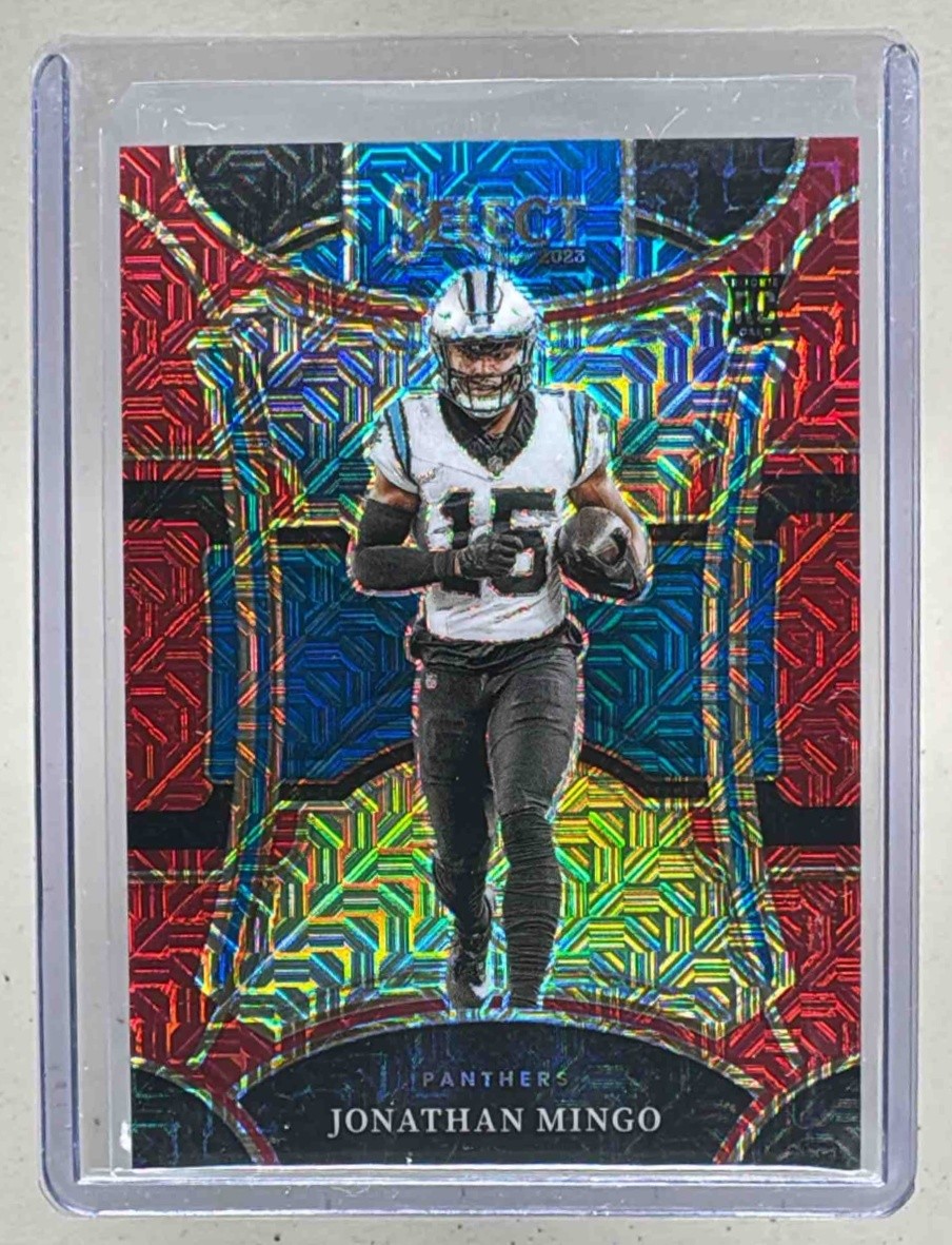 Jonathan Mingo 2023 Panini Select #414 Red Prizm Rookie RC Suite /49
