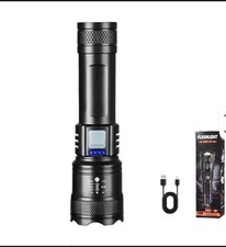 1200 Lumen Rechargeable LED Flashlight Zoomable USB-C Power Bank TY-908