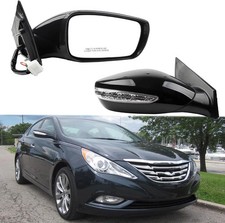 Right Side Mirror compatible with 11-14 Hyundai Sonata Black 7Pins High Quality