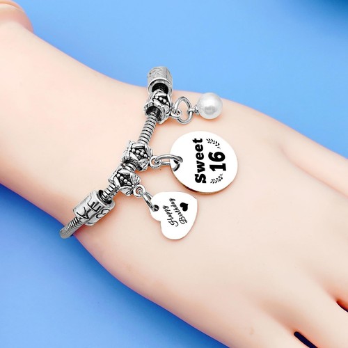Birthday Gifts for Women Bracelet 13th 16th 18th Birthday Gift Charm Bracelet fo - Picture 2 of 7