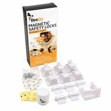BeeGo Magnetic Safety Locks For Cupboards Drawers No Drilling (6 Locks + 1 Key)