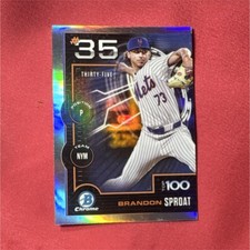 Topps 2025 Bowman Scouts Top 100 Chrome Brandon Sproat BTP-35 New York Mets
