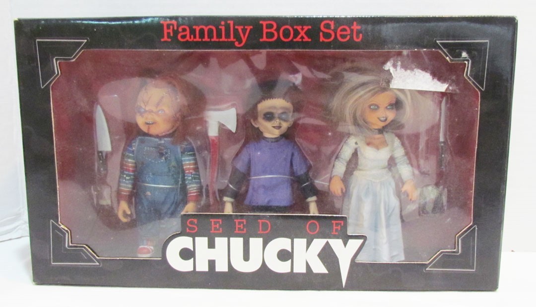 NECA 2004 SEED OF CHUCKY ACTION FIGURE FAMILY BOX SET REEL TOYS