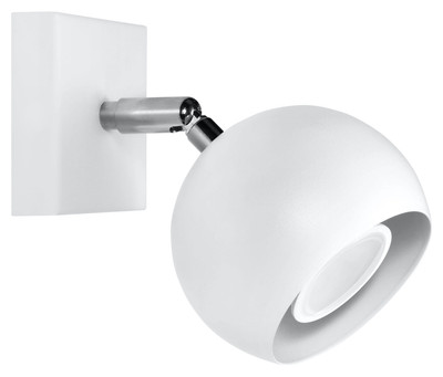 Sollux Oculare Wandlampe GU10, Weiß/Chrom, dimmbar, max. 40W, IP20