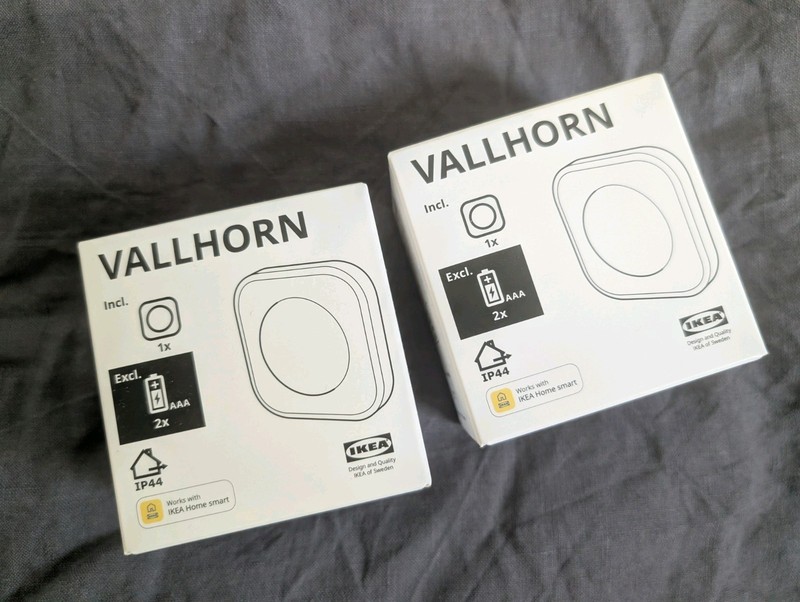 2 x IKEA Vallhorn Wireless Motion Sensor ZigBee 905.043.41 - White - Brand New