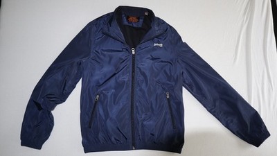 Schott NYC Gr. M Windbreaker Übergangsjacke Windjacke Jacke dunkelblau / navy
