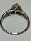 18k White Gold Pearl Filigree Ring Vintage Art Deco Style Approx. Size 6.5 — photo 2