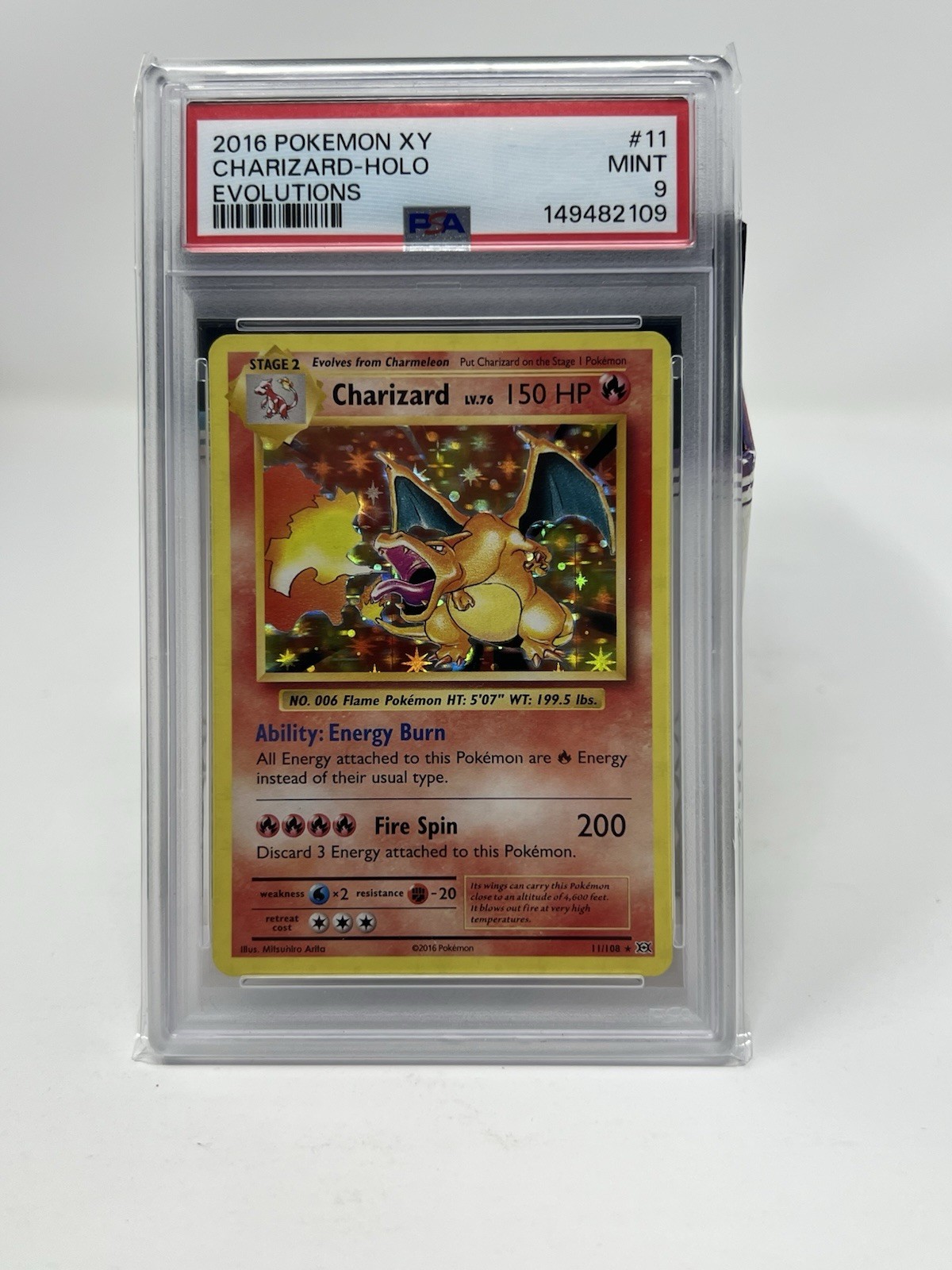 Charizard 11/108 Evolutions Holo Psa 9 2016 Pokemon XY Evolutions