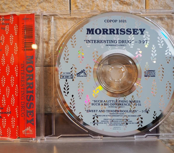 Morrissey - Interesting Drug CD Single (1989) FEAT. THE SMITHS LIVE TRACK