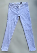 Adriano Goldschmied The Legging Ankle Super Skinny White Denim Womens 29 Stretch