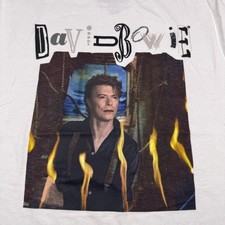 Camiseta David Bowie Gráfica XL Manga Corta Música Rock 2021