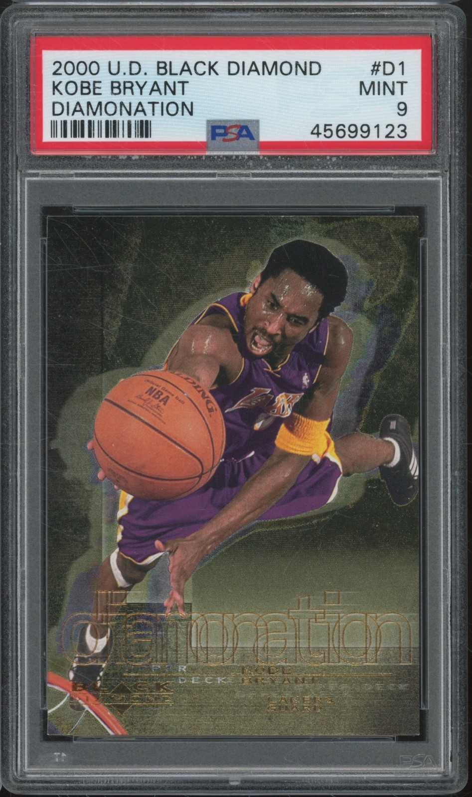 2000 Upper Deck Black Diamond Diamonation #D1 Kobe Bryant Mint PSA 9