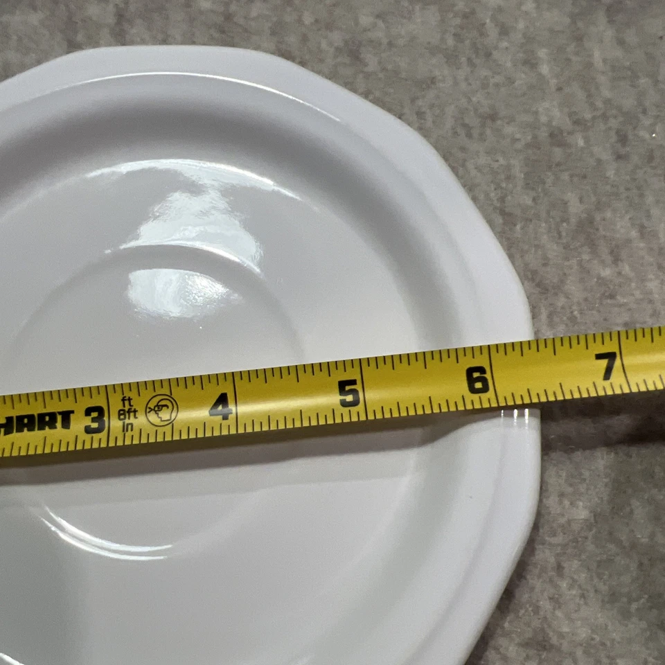 Pfaltzgraff HERITAGE WHITE Pattern 6-3/8" Saucer 8 Available EUC - Image 3 of 4